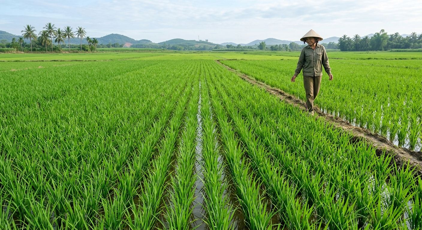 Lợi ích khi cây lúa đầu vụ phát triển đồng đều